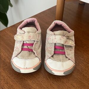 See Kai Run Pink and Beige Kids Sneakers